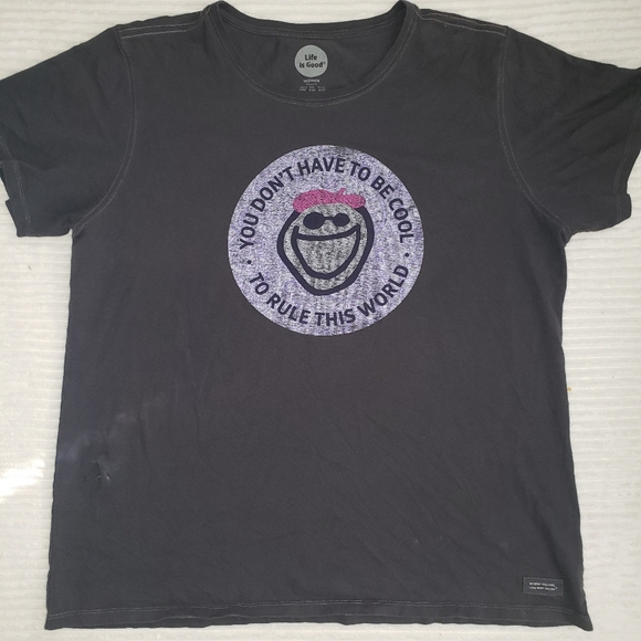 Life Is Good Tops - Life is Good Womens You Dont Have To Be Cool To Rule XXL Tee